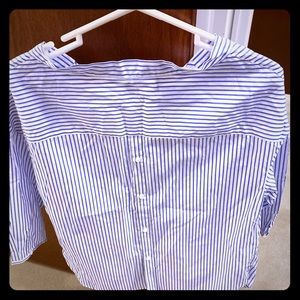 Tomorrowland striped blouse with buttoned back